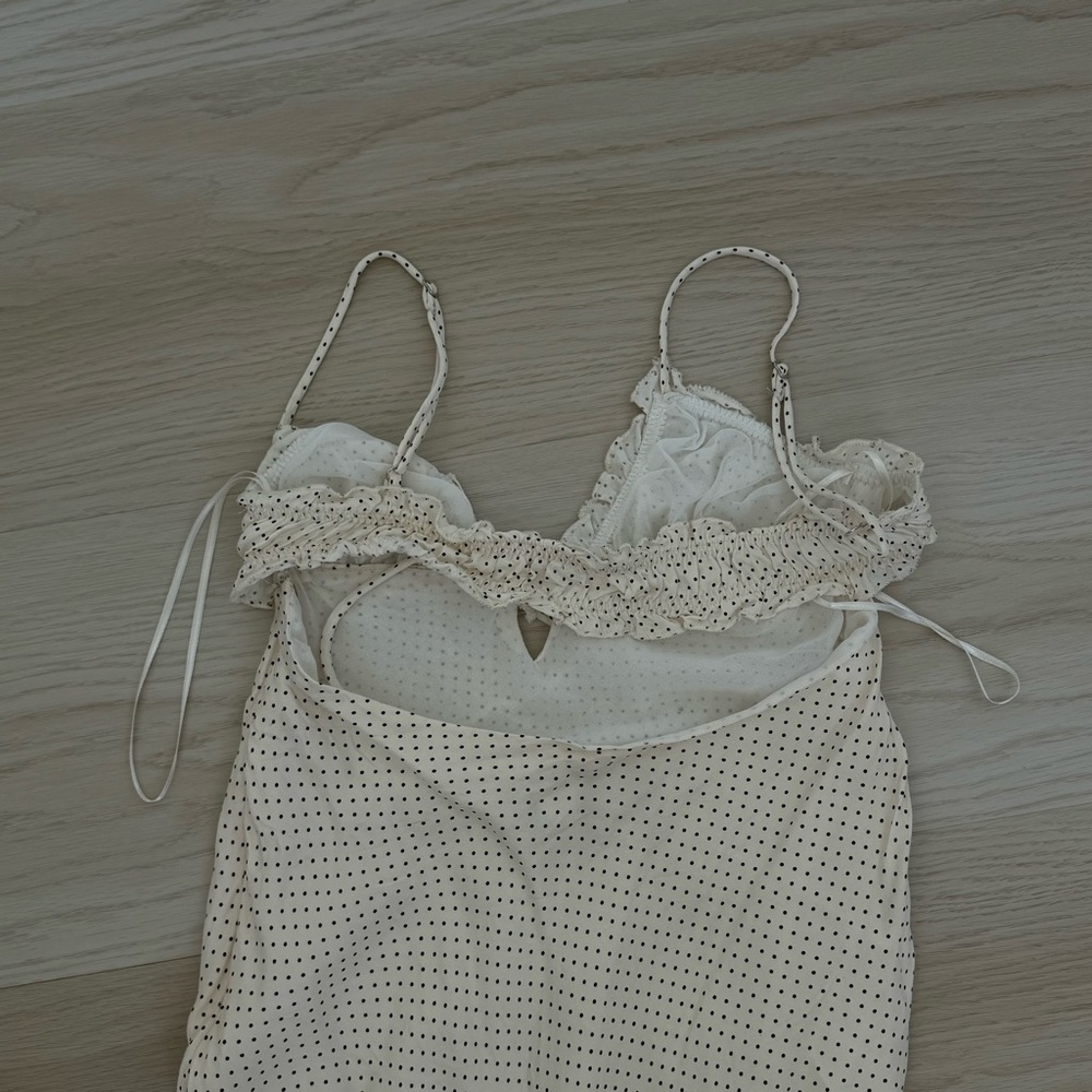 Zara Cream Maxi Dress with Polka Dots - Picture 4 of 5
